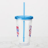 Arbeid- en leveringsverzekering acryl drinkbeker (Rechts)