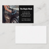 Arbeider die auto wast visitekaartje (Voorkant / Achterkant)