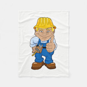 Arbeider Met Helm Fleece Deken