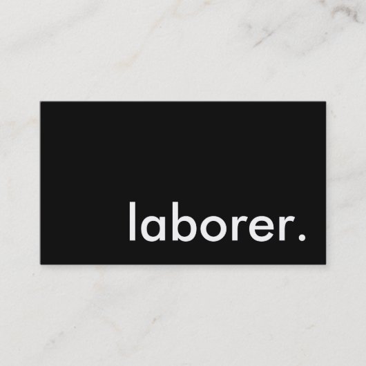 arbeider. visitekaartje (Voorkant)