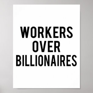 Arbeiders boven miljardairs poster