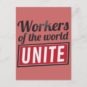 Arbeiders van de wereld UNITE Briefkaart