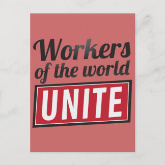 Arbeiders van de wereld UNITE Briefkaart