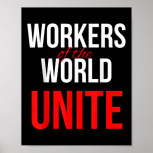 Arbeiders van de wereld verenigen zich poster