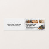 arbeiders | zware machines | aannemer visitekaartjes (Buitenkant ongevouwen)