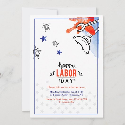 Arbeidsdag BBQ 2 Uitnodiging (Voorkant)