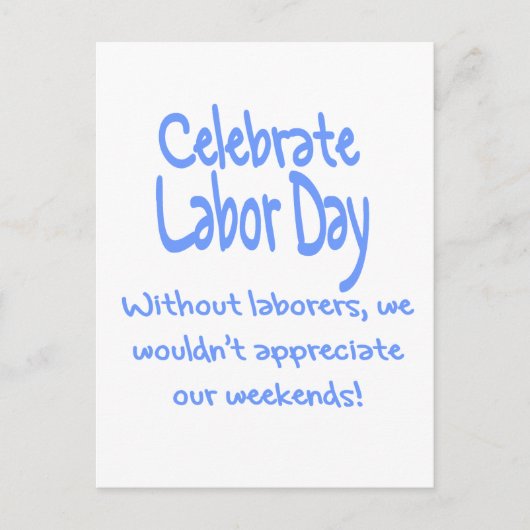 Arbeidsdag Briefkaart (Voorkant)