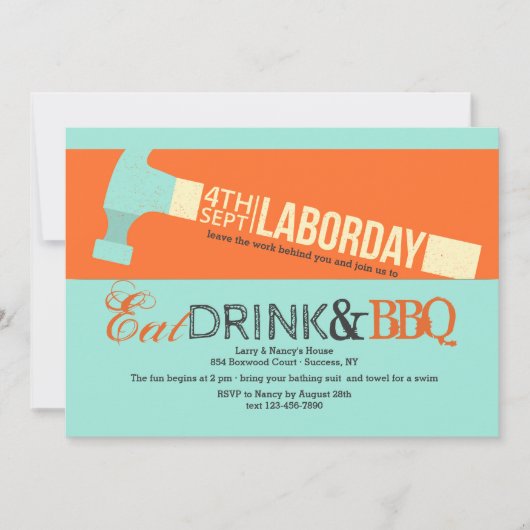 Arbeidsdag Hammer Uitnodiging (Voorkant)