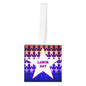 Arbeidsdag Kubus Ornament (Voorkant)