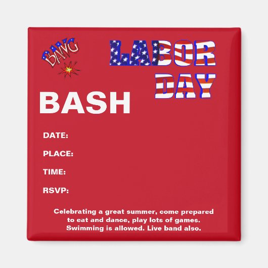 Arbeidsdag - magneet (Voorkant)