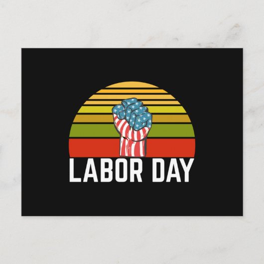 Arbeidsdag Retro  Briefkaart (Voorkant)