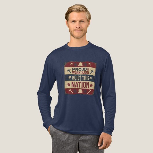 Arbeidsdag Tri-Blend Shirt (Voorkant)