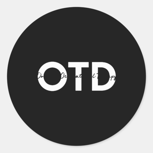 Arbeidstherapeut OTD Ronde Sticker (Voorkant)