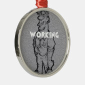 arbeidstijd metalen ornament (Rechts)