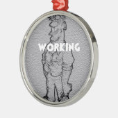 arbeidstijd metalen ornament (Links)