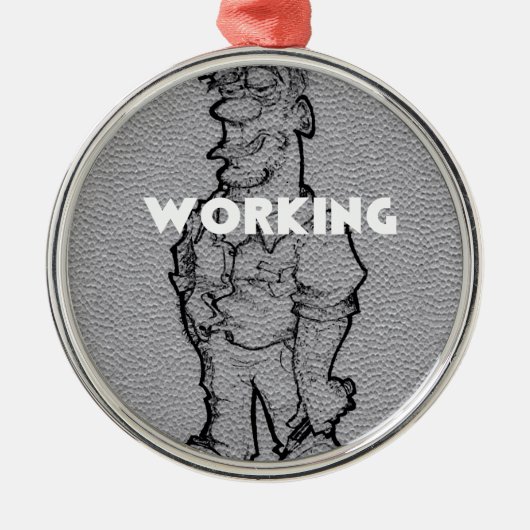 arbeidstijd metalen ornament (Voorkant)