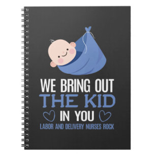 Arbeidsvoorziening Verpleegkundige Cute Doula Baby Notitieboek