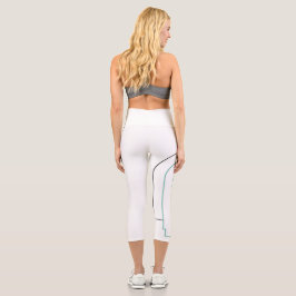 Arberor Branded Witte Bijgesneden Leggings – Slank