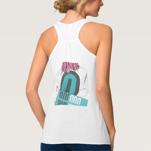Arberor Flowy Racerback Tanktop voor dames (Achterkant)