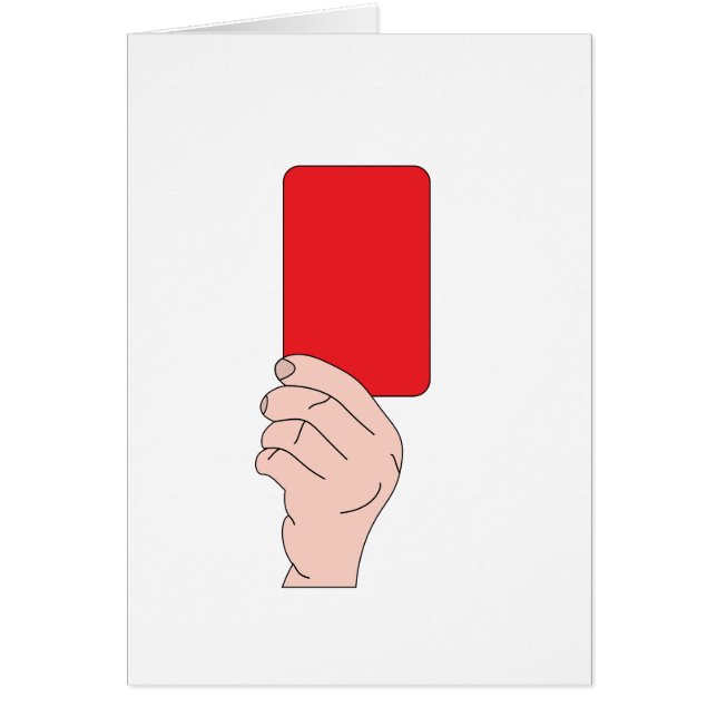 Arbitre montrant des cartes de voeux de carte (Devant)