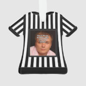 Arbitre noir et uniforme rayé blanc personnalisé (dos)