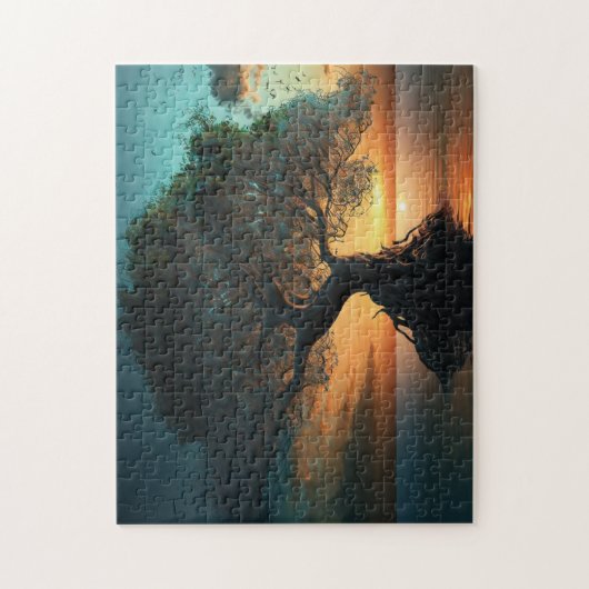 Árbol de la Vida junto al Mar - Puzzle Sereno (Vertical)