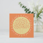 Árbol floreciente - invitación moderna del boda ju kaart (Staand voorkant)