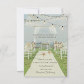 Arbor Beach Wedding Zee sterren String Lights Kaart (Voorkant)