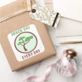 Arbor Day Chaque Jour Stickers Carrés (Cadeaux)