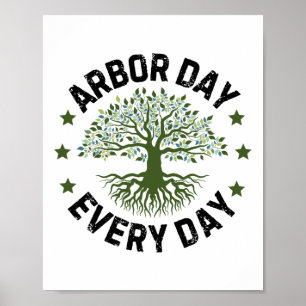 Arbor Day Dagelijkse Natuur Lover Vintage Happy Ar Poster