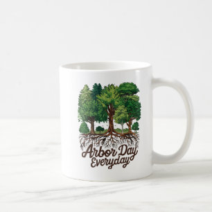 Arbor Day Everyday Earth Planet Happy Arbor Day Koffiemok