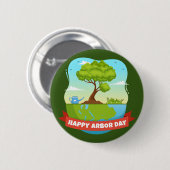 Arbor Day Ronde Button 5,7 Cm (Voorkant /achterkant)