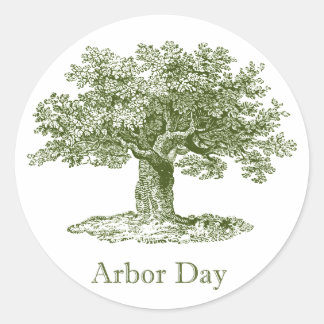 Arbor Day Ronde Sticker