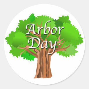 Arbor Day Tree-feestdag Ronde Sticker