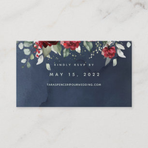 Arbor of Rozen Wedding Online RSVP Card Visitekaartje