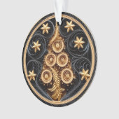 Arborescence et étoiles 3d de l'effet Quilling (devant)