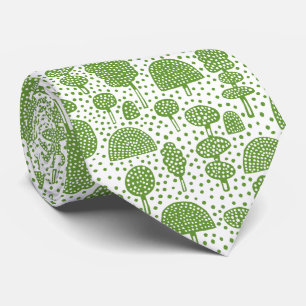 Arboretum 230715 - Avocado Green over wit Stropdas