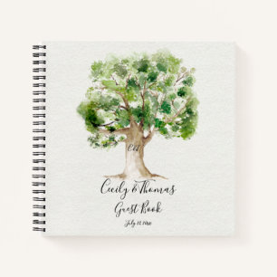 Arboretum rustique Chêne Arbre Monogramme Livre d'