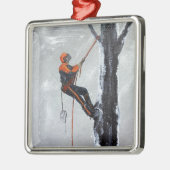 Arborist Long Haul Husqvarna Metalen Ornament (Links)