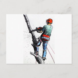 Arborist Tree Surgeon Briefkaart