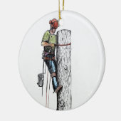 Arborist Tree Surgeon Keramisch Ornament (Links)