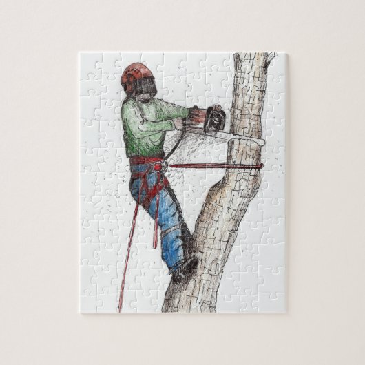 Arborist Tree Surgeon Legpuzzel (Verticaal)