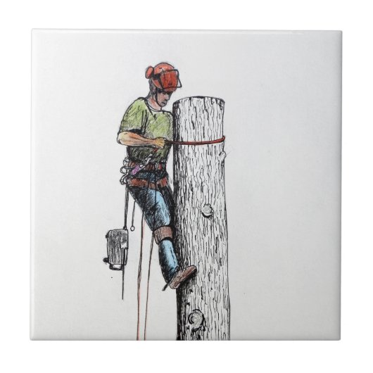 Arborist Tree Surgeon Tegeltje (Voorkant)