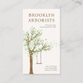 Arboriste Carte de visite de code QR (Devant)