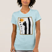 Arboristen T shirt: Stijgende zonsilhouetklimmer T-shirt (Voorkant)