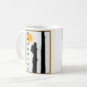 Arboristes Mug : Montée de la silhouette du soleil (Devant gauche)