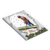 Arboristisch kettingzaag - chirurg met kerstmis notitieboek (Rechterzijde)