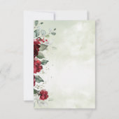 Arbour Du Mariage Rose 2 Carte RSVP Choix De Repas (Dos)