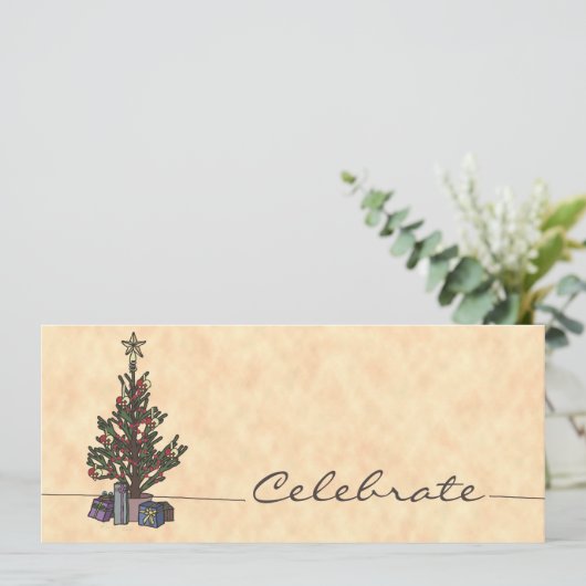 Arbre, 9,25"" invitation x4 (Debout devant)