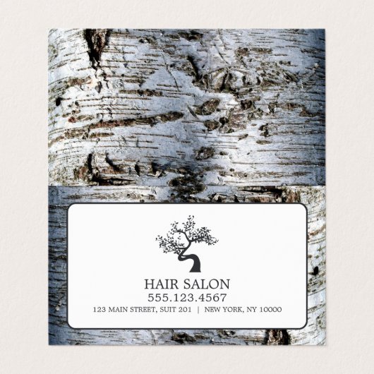Arbre à bouleau rustique, carte de rendez-vous (Extérieur déplié)